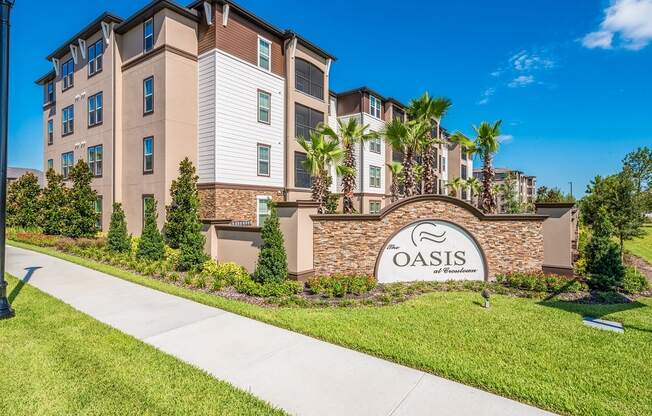 Entrance Signage at The Oasis at Crosstown, Orlando