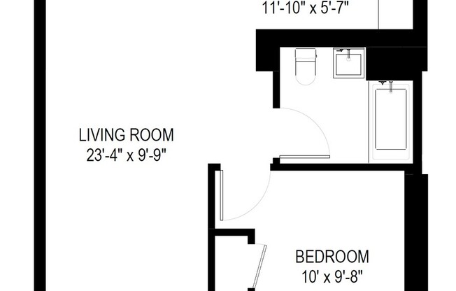 1 bed, 1 bath, $3,500, Unit 703