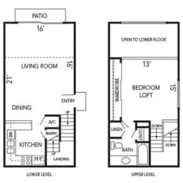 1 bed, 1 bath, 880 sqft, $2,865