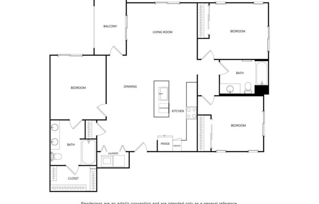 3 beds, 2 baths, 1,279 sqft, $2,451