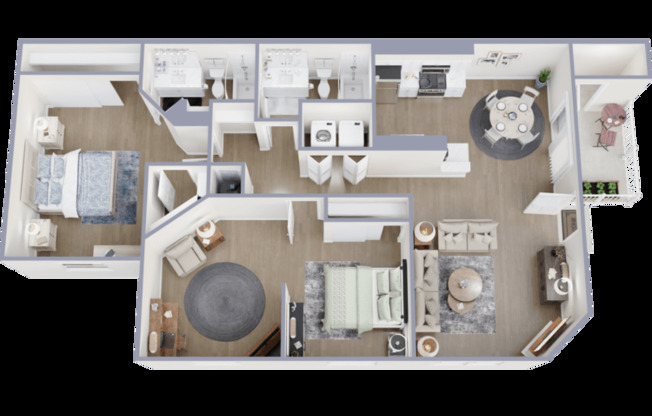 2 beds, 2 baths, 1,200 sqft, $1,776