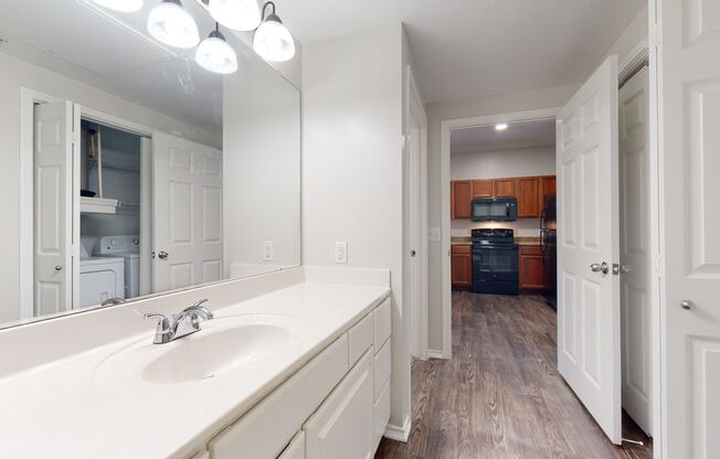 Bathroom at The Canyons Apartments, Fort Worth