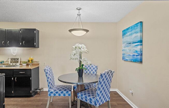 kitchen and dining area in apartment