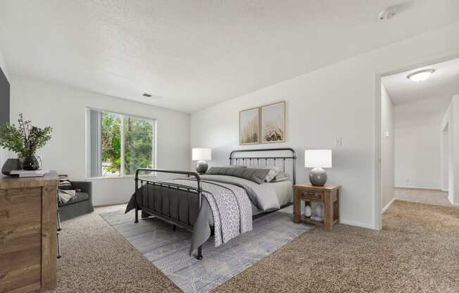 Bedroom with Plush Carpeting