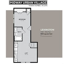 Studio, 1 bath, 503 sqft, $1,349