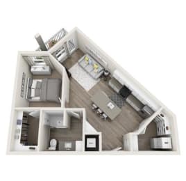 1 bed, 1 bath, 778 sqft, $1,360