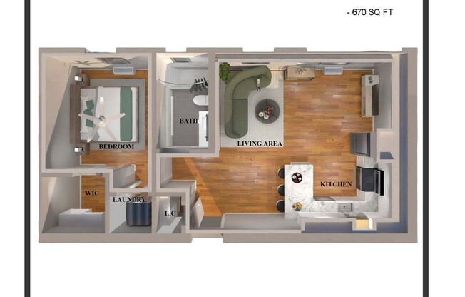 1 bed, 1 bath, 635 sqft, $2,395, Unit 315