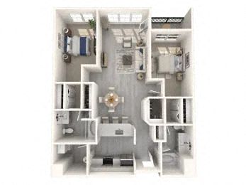 2 beds, 2 baths, 1,140 sqft, $2,449