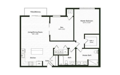 1 bed, 2 baths, 1,205 sqft, $2,350