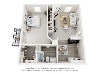 1 bed, 1 bath, 720 sqft, $713