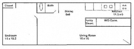 1 bed, 1 bath, 720 sqft, $1,000
