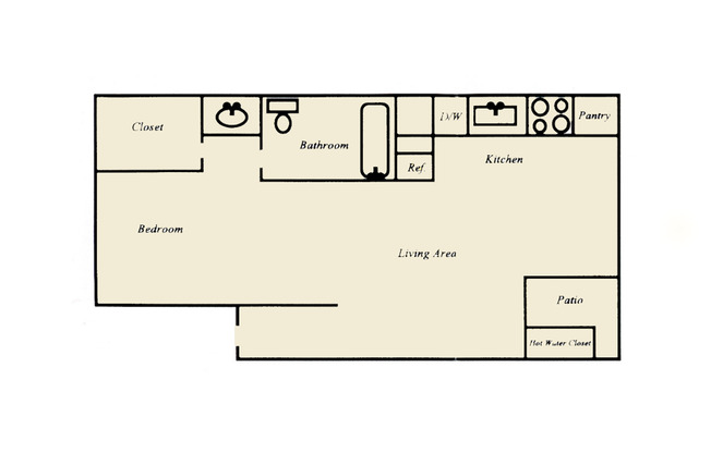 Studio, 1 bath, 474 sqft, $729, Unit 301