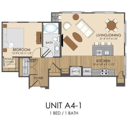 1 bed, 1 bath, 894 sqft, $1,985