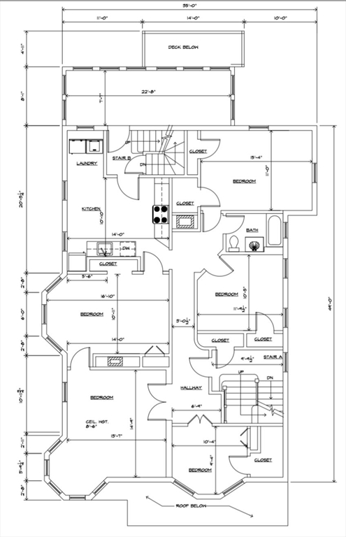 3 beds, 1 bath, 1,600 sqft, $3,500, Unit 2