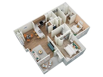 2 beds, 2 baths, 1,178 sqft, $1,999