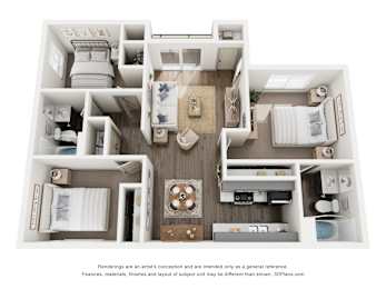 3 beds, 2 baths, 1,072 sqft, $1,777