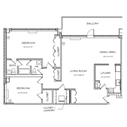 2 beds, 1.5 baths, 1,223 sqft, $2,429