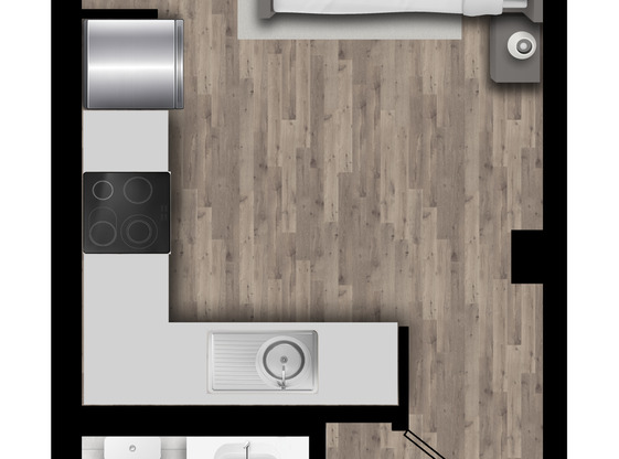 Studio, 1 bath, 363 sqft, $1,495, Unit 809