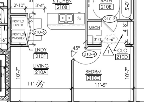 1 bed, 1 bath, 496 sqft, $1,195, Unit APT 110