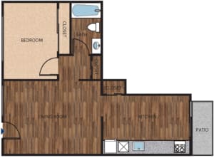 1 bed, 1 bath, 600 sqft, $2,099
