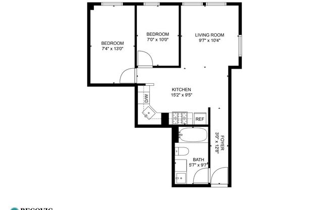 2 beds, 1 bath, 505 sqft, $1,950, Unit 314