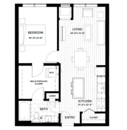 1 bed, 1 bath, 667 sqft, $1,509