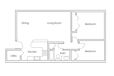 2 beds, 1 bath, 1,068 sqft, $1,427