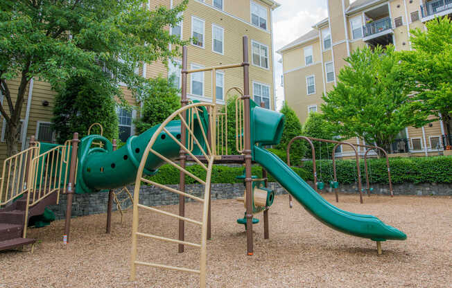 Playground with Swings and Slides