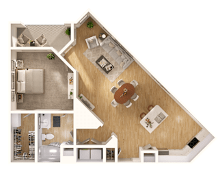 1 bed, 1 bath, 985 sqft, $2,091