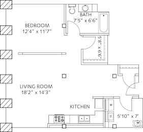 1 bed, 1 bath, 850 sqft, $1,395