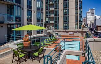 our apartments showcase a beautiful rooftop pool