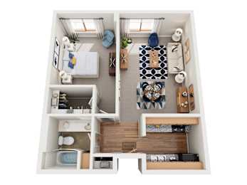 1 bed, 1 bath, 715 sqft, $1,955