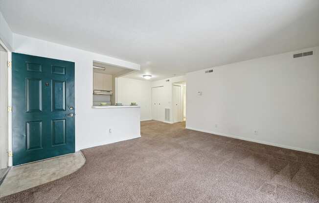 Spacious Living Area with Carpet