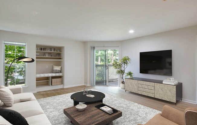 Living Room with Hard Surface Flooring