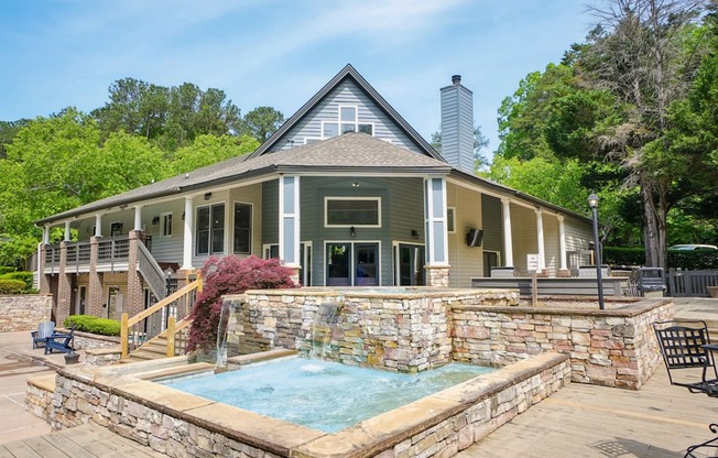 A house with a pool in the backyard.