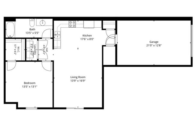 1 bed, 1 bath, 791 sqft, $1,345, Unit 1785-07