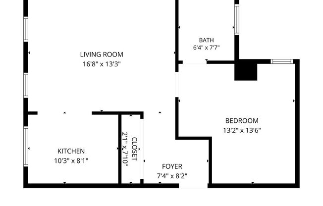 Studio, 1 bath, 400 sqft, $999, Unit 112