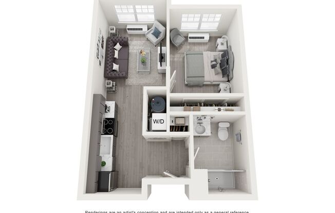 1 bed, 1 bath, 541 sqft, $2,025, Unit 112