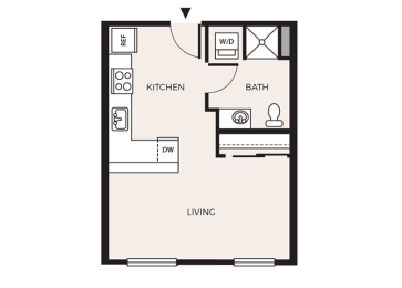 Studio, 1 bath, 423 sqft, $1,452