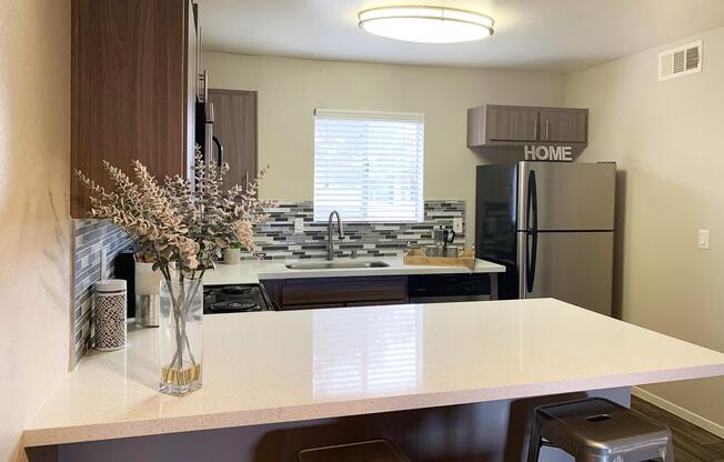 Newly renovated kitchens at Sunset Hills