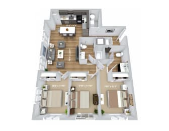 3 beds, 2 baths, 1,178 sqft, $4,345