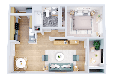 1 bed, 1 bath, 847 sqft, $2,317