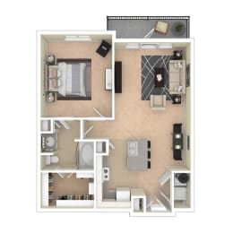 1 bed, 1 bath, 839 sqft, $1,186