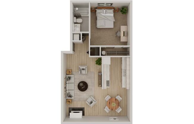 1 bed, 1 bath, 604 sqft, $1,375, Unit 17