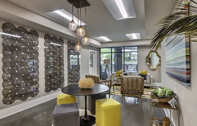 Decorated Clubhouse Space at Residence at Tailrace Marina, Mount Holly, North Carolina