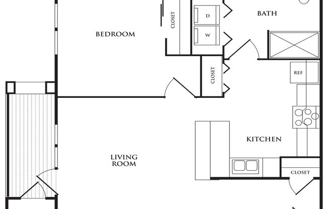 2 beds, 1 bath, 930 sqft, $1,545, Unit 9413-D54