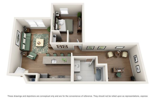 1 bed, 1 bath, 803 sqft, $2,350, Unit 526