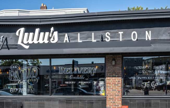 Front entrance and sign that reads LuLu's Allston