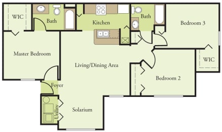 3 beds, 2 baths, 1,112 sqft, $1,530