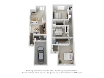 3 beds, 2.5 baths, 1,357 sqft, $2,130